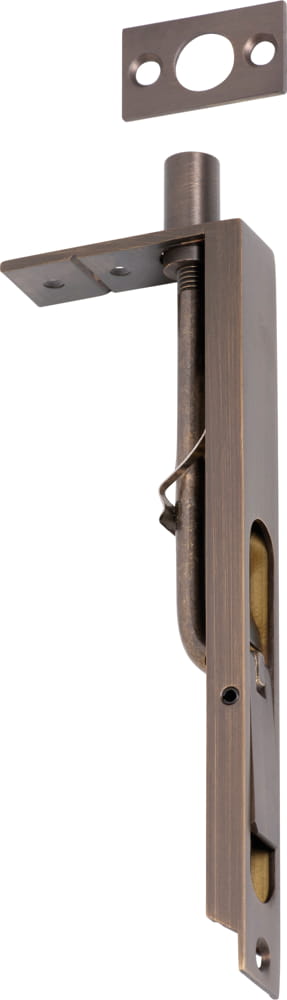 Flush Bolt Antique Brass H150xW19mm