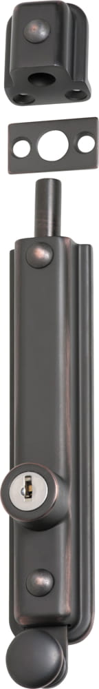Surface Bolt Locking Zinc Alloy Antique Copper 150mm