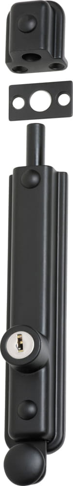Surface Bolt Locking Zinc Alloy Matt Black 150mm