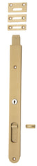 Flush Bolt Locking Brushed Brass 300mm