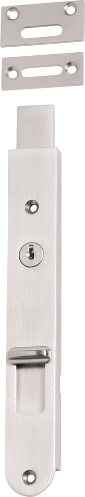 Flush Bolt Locking Satin Nickel H200xW29mm