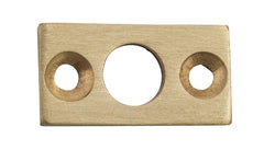 Plate Keeper Satin Brass L25xW13mm Bolt 7.5mm