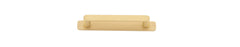 Cabinet Pull Osaka With Backplate Brushed Brass 128mm