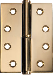 Hinge Lift Off Left Hand Polished Brass H100xW75mm