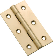 Cabinet Hinge Fixed Pin Polished Brass H63xW35mm