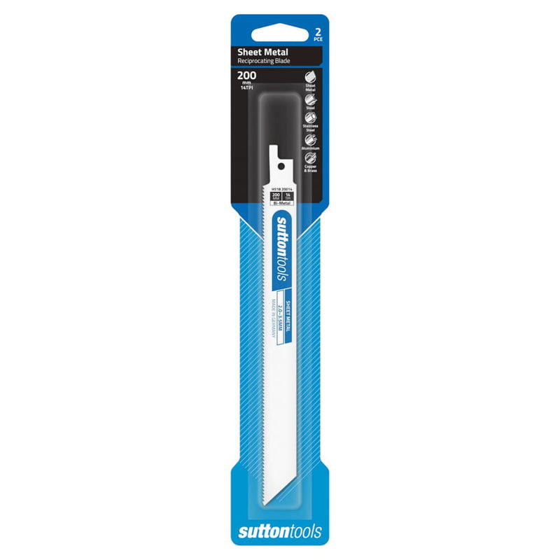 Recip Blade 200x19mm 10TPI 2pk Sutton
