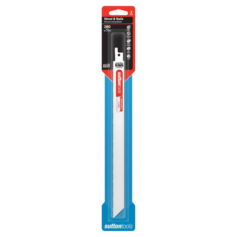 Recip Blade 280x19mm 10-14TPI 2pk Sutton