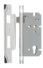 Mortice Lock Euro Rebated Polished Chrome CTC85mm Backset 60mm