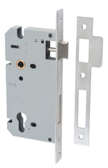Mortice Lock Euro Brushed Chrome CTC85mm Backset 60mm