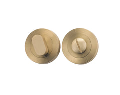 Privacy Turn Oval Concealed Fix Round Brushed Brass D52xP23mm