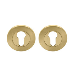 Windsor Euro Escutcheon Set Matt Satin Brass