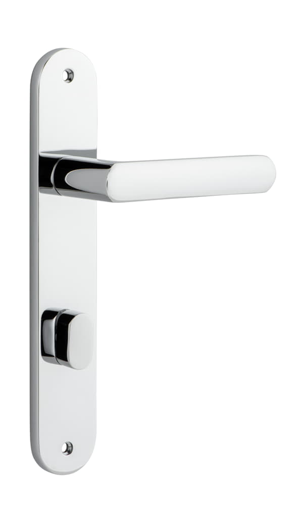 Door Lever Osaka Oval Privacy Pair Polished Chrome