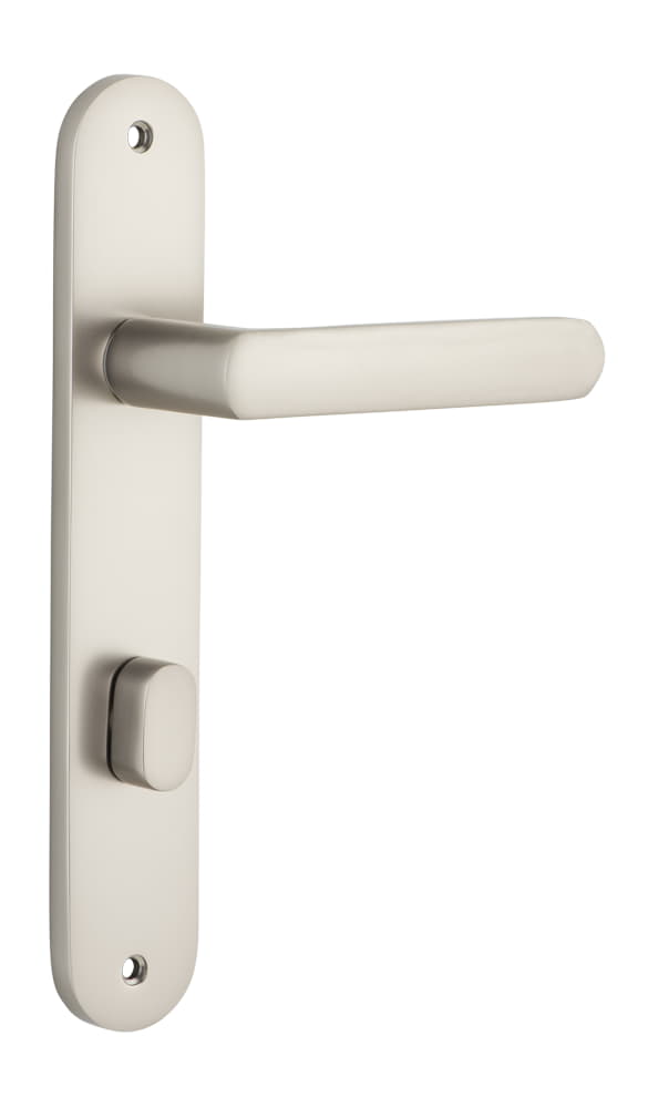 Door Lever Osaka Oval Privacy Pair Satin Nickel