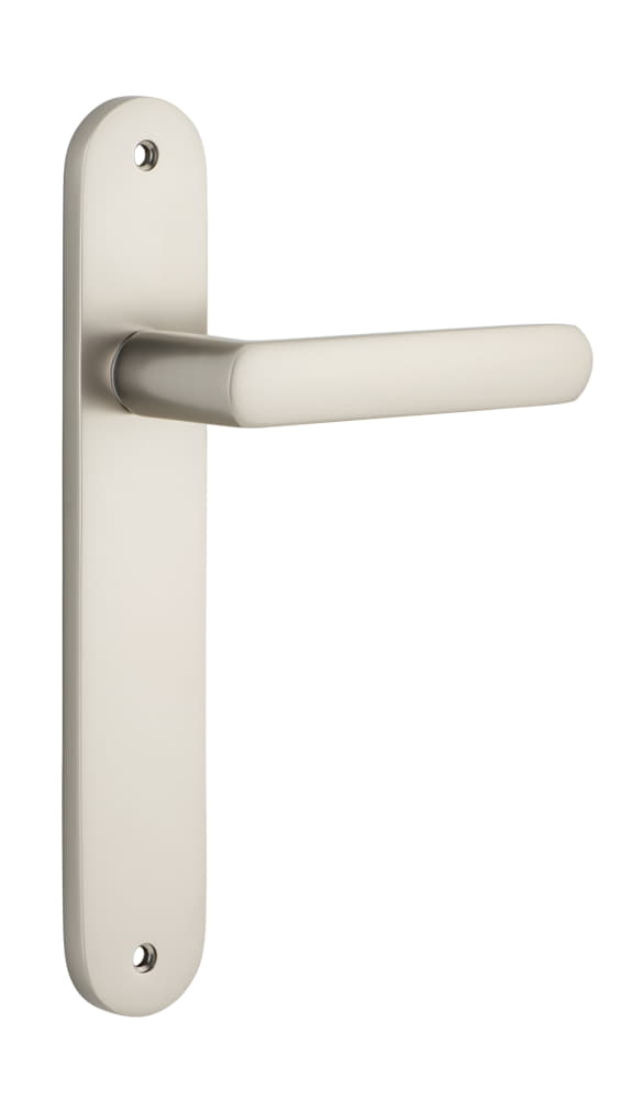 Door Lever Osaka Oval Latch Pair Satin Nickel