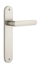 Door Lever Osaka Oval Latch Pair Satin Nickel