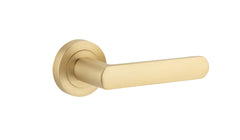 Door Lever Osaka Round Rose Brushed Brass