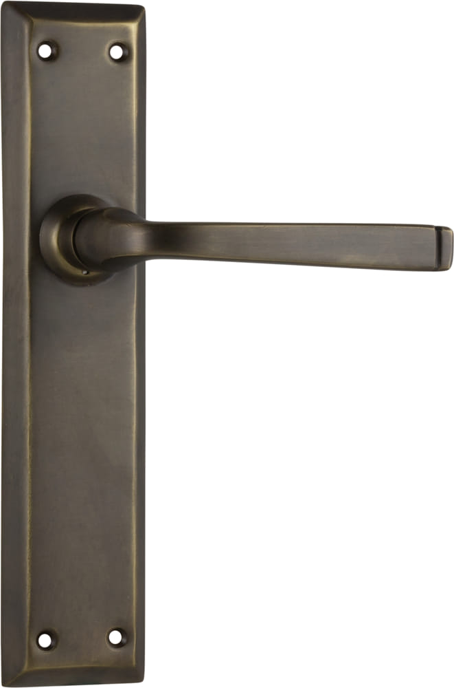 Door Lever Menton Latch Pair Antique Brass
