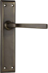 Door Lever Menton Latch Pair Antique Brass