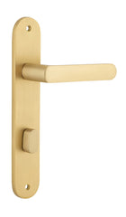 Door Lever Osaka Oval Privacy Pair Brushed Brass