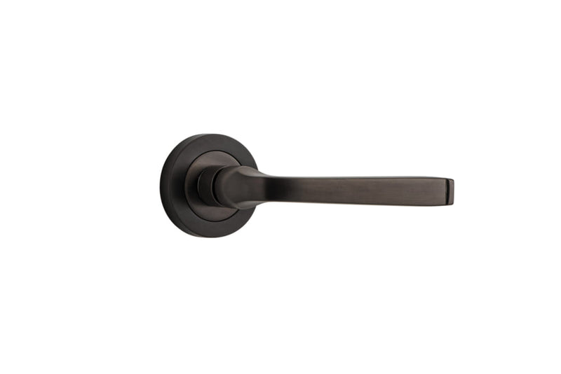 Door Lever Annecy Round Rose Signature Brass