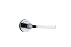 Door Lever Annecy Round Rose Polished Chrome