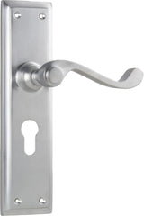 Door Lever Milton Euro Pair Satin Chrome