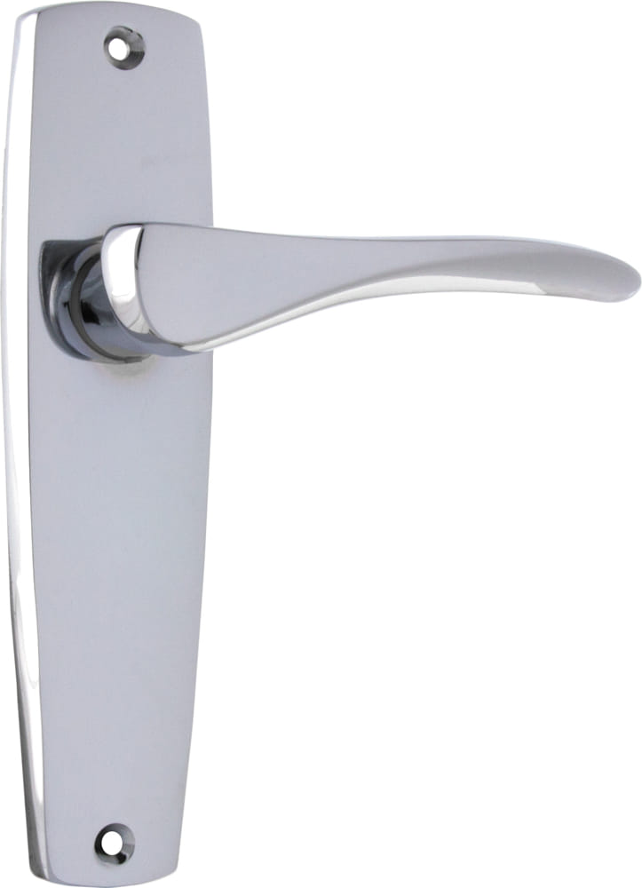 Door Lever Mid Century Latch Pair Chrome Plated