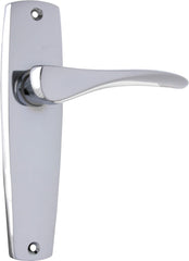 Door Lever Mid Century Latch Pair Chrome Plated
