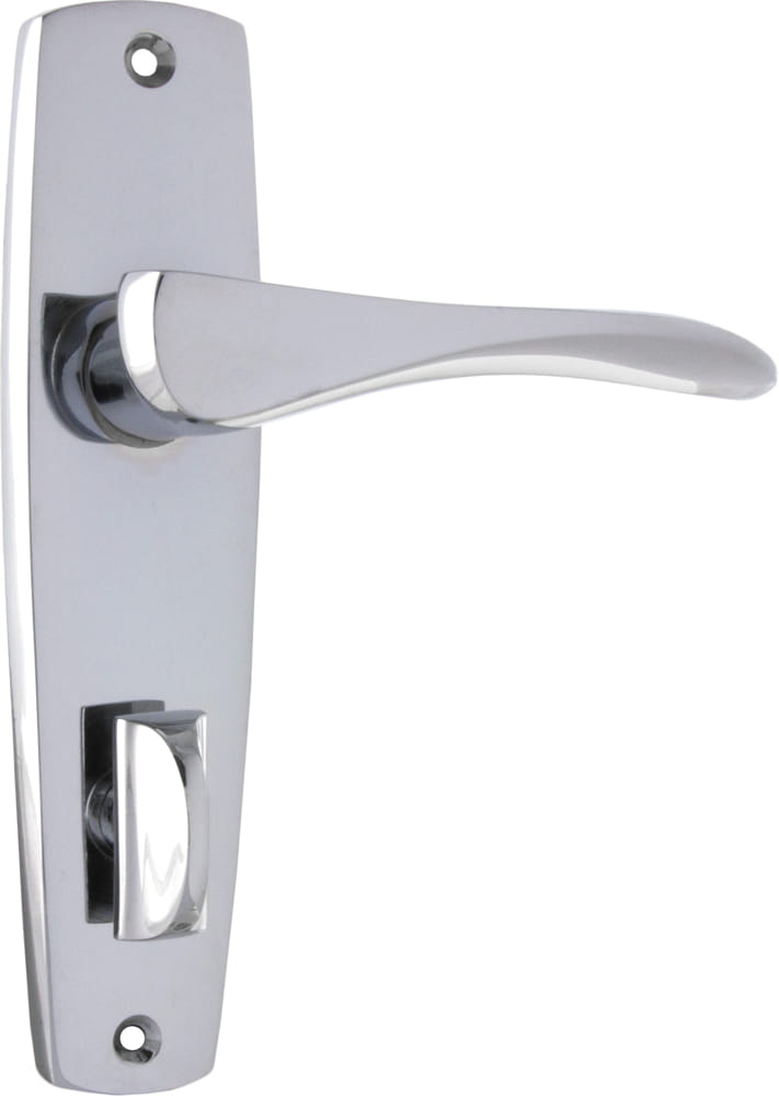Door Lever Mid Century Privacy Pair Chrome Plated