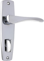 Door Lever Mid Century Privacy Pair Chrome Plated
