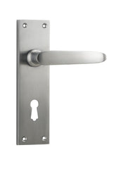 Door Lever Balmoral Lock Pair Satin Chrome