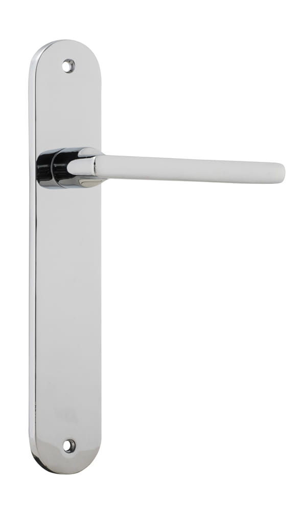 Door Lever Baltimore Oval Latch Polished Chrome