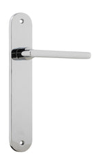 Door Lever Baltimore Oval Latch Polished Chrome