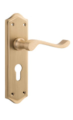 Door Lever Henley Euro Pair Satin Brass