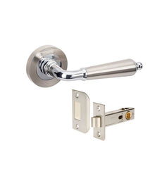 Zanda Oxford Passage Lever Set Brushed Nickel and Chrome Plated Two-Toned