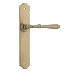Door Lever Reims Latch Pair Unlacquered Satin Brass