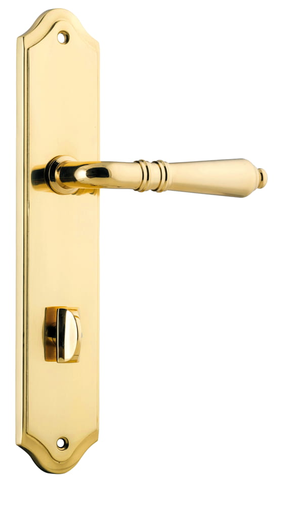 Door Lever Sarlat Shouldered Privacy Polished Brass