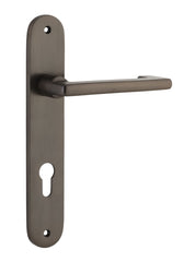 Door Lever Baltimore Return Oval Euro Pair Signature Brass
