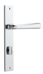 Door Lever Copenhagen Rectangular Privacy Pair Polished Chrome