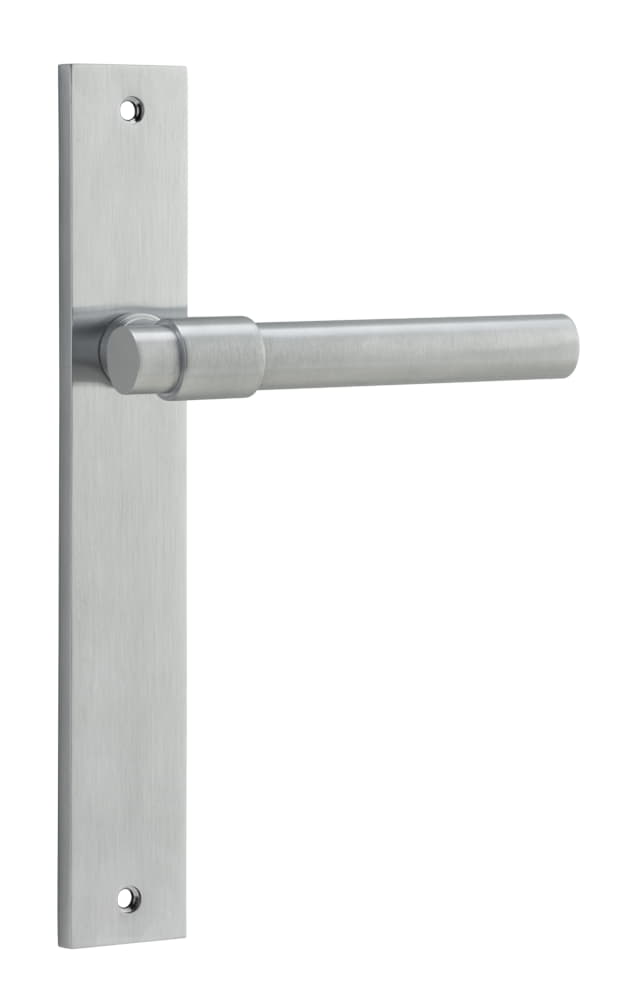 Door Lever Helsinki Rectangular Latch Pair Brushed Chrome