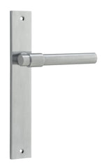 Door Lever Helsinki Rectangular Latch Pair Brushed Chrome