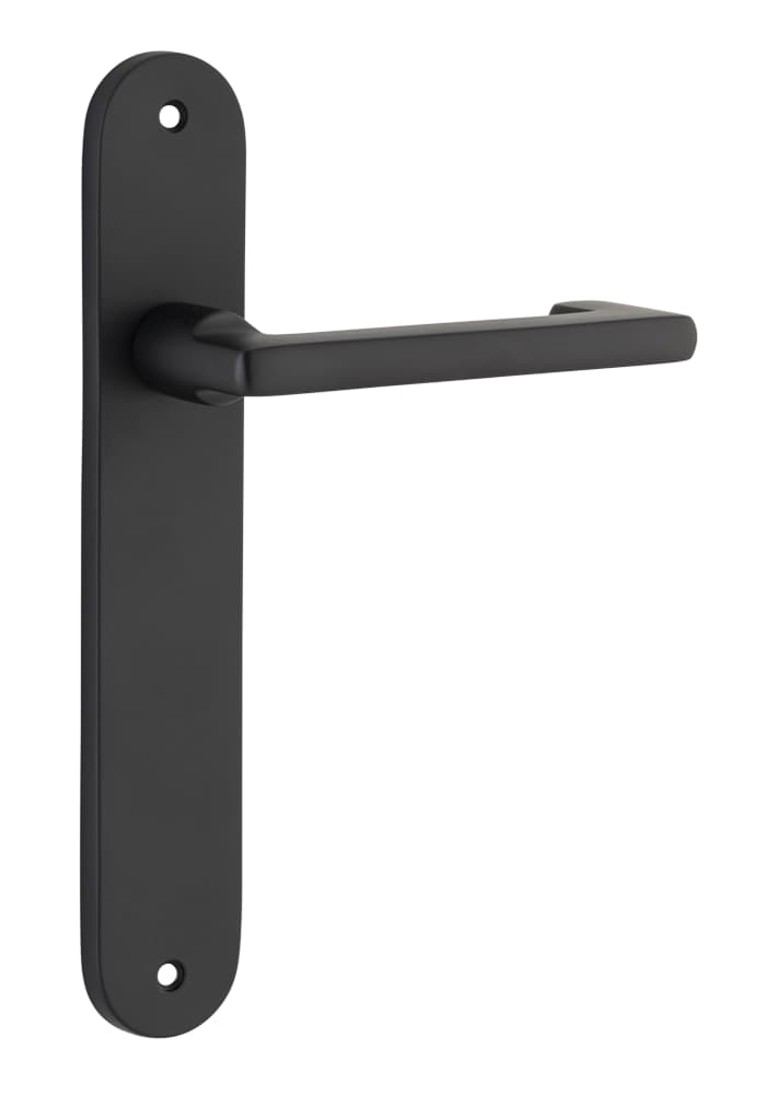 Door Lever Baltimore Return Oval Latch Pair Matt Black
