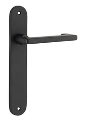Door Lever Baltimore Return Oval Latch Pair Matt Black