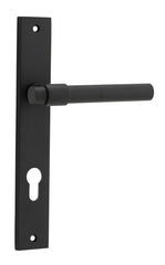 Door Lever Helsinki Rectangular Euro Pair Matt Black