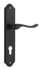 Door Lever Stirling Shouldered Euro Pair Matt Black
