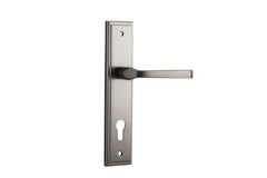 Door Lever Annecy Stepped Euro Satin Nickel