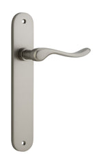 Door Lever Stirling Oval Latch Pair Satin Nickel