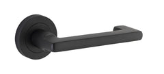 Door Lever Baltimore Return Round Rose Matt Black