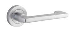 Door Lever Baltimore Return Round Rose Brushed Chrome