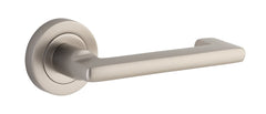 Door Lever Baltimore Return Round Rose Satin Nickel